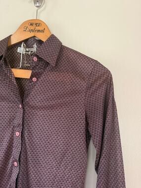 Vintage Wayne Rogers Geometric Lightweight Western Disco Shirt S- M